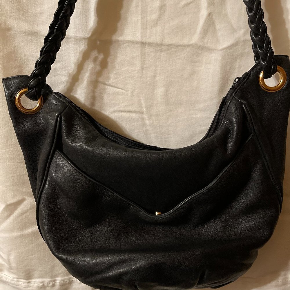Brio Genuine Leather Vintage Hobo Bag